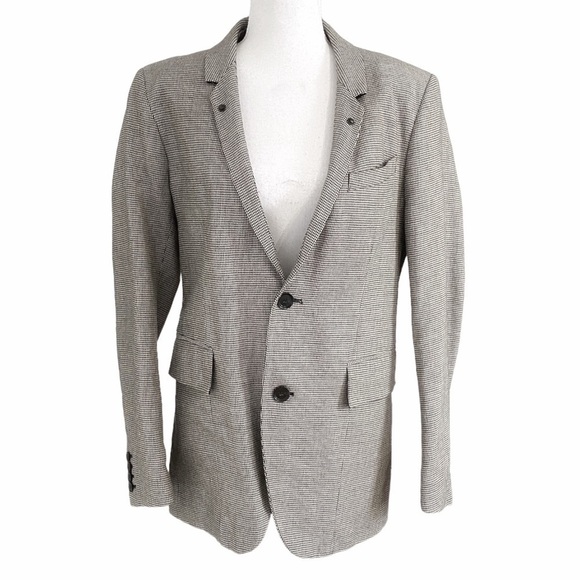 DIESEL BLACK GOLD LABEL MEN'S LINEN BLEND TEXTURED BLAZER - S - Picture 1 of 9